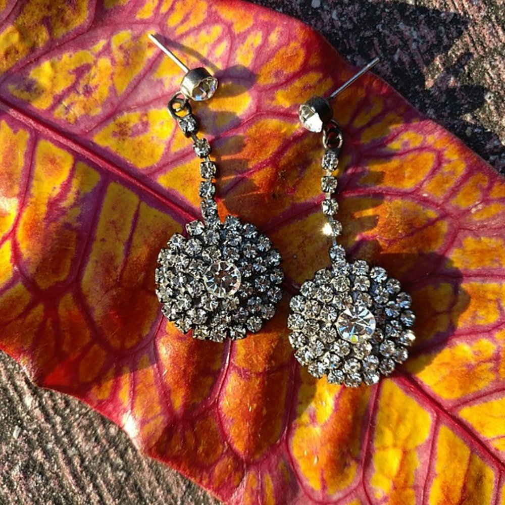 ❤️Vintage Earrings with brillants❤️